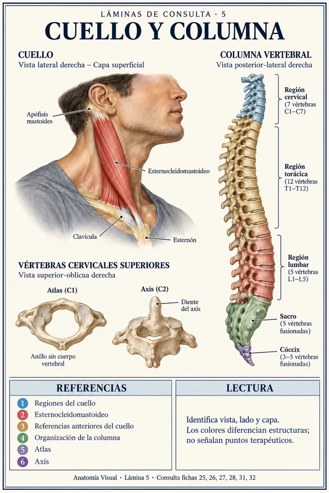 Lámina de consulta 5: Cuello y columna
